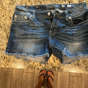 Miss Me distress jean shorts.  only wore couple of times